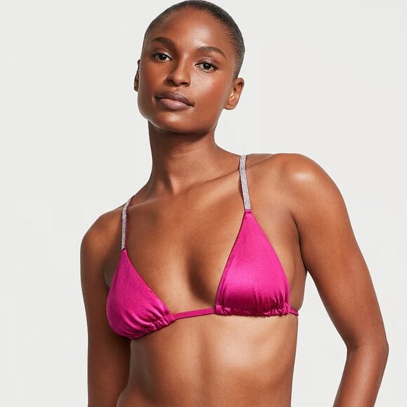 New! SET Victoria’s Secret Swim Shine Strap Bikini Top & Bottom  10480 - Picture 2 of 12